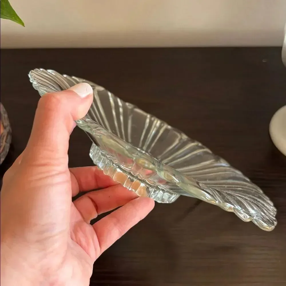 🎀Vintage🎀 Round Clear Glass Trinket Dish